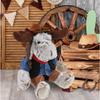 DolliBu Moose with Clothes Stuffed Animal Cowboy Plush with Name Personalization - Western-Themed Moose Plush with Cute Cowboy Costume Denim Shirt Vest, Bandana, Leather Pants, and Hat - 10 Inches view 2