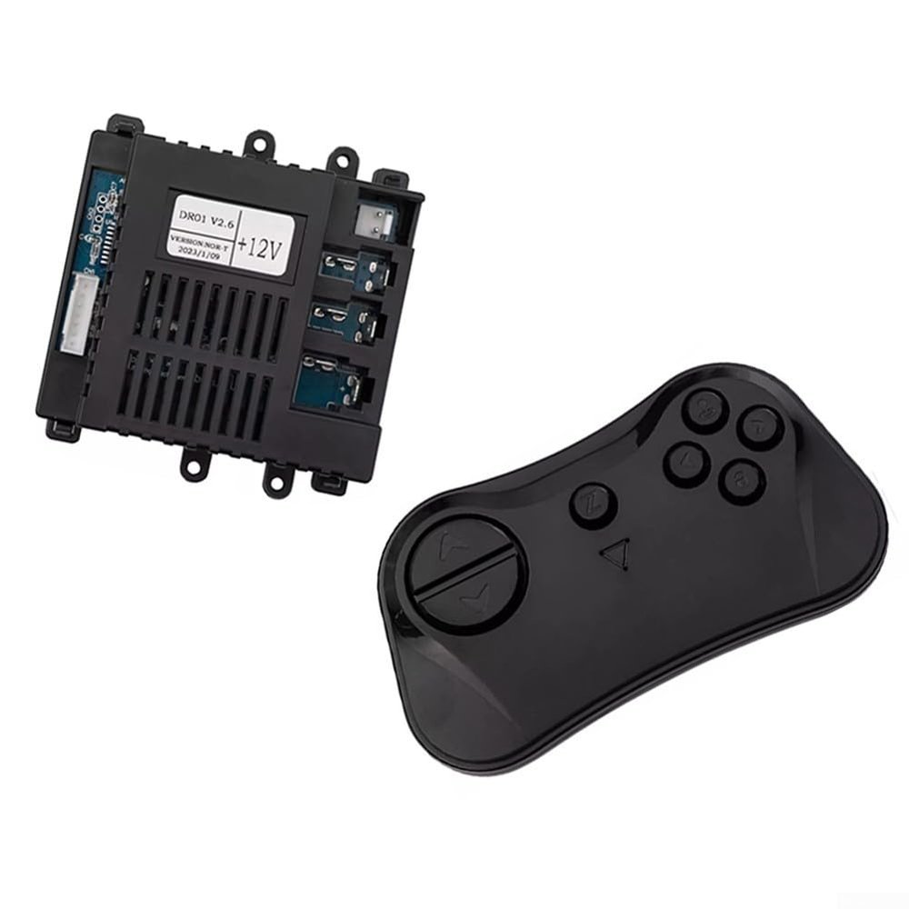 Todikaper DR01 V2.6 12V Receiver for Kids Electric Vehicle 2.4G Remote Control Full Set with Built-in Slow Start Function(Full Set)