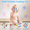 6 in 1 Montessori Baby Toys for 1 Year Old, Toddlers Sensory Teething Toys for Babies, Wooden Stacking Building Blocks Shape Sorter, Xylophone Musical Toy, Educational Birthday Gift for Kids 1 2 3 view 2