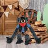 DolliBu Long Arms Black Bear Stuffed Animal Cowboy Plush with Name Personalization - Western-Themed Bear Plush with Cute Cowboy Costume Denim Shirt Vest, Bandana, Leather Pants, and Hat - 21 Inches view 2