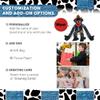 DolliBu Long Arms Black Bear Stuffed Animal Cowboy Plush with Name Personalization - Western-Themed Bear Plush with Cute Cowboy Costume Denim Shirt Vest, Bandana, Leather Pants, and Hat - 21 Inches view 3