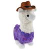 DolliBu Sparkle Eyes Purple Llama Stuffed Animal Cowboy Hat Plush with Name Personalization - Western-Themed Llama Plush with Cute Cowboy Costume Hat - 11 Inches view 1
