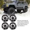 1.9in RC Beadlock Wheel Rims, Aluminum Alloy Beadlock Wheel Rim Set, High Hardness Reusable Design with 32 Screws, Precise Replacement for Axial SCX10 Redcat HSP Tamiy view 3