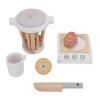 CHICIRIS Toy Kitchen Accessories, Beech Wood Fruit Juicer Maker with Pretend Cutting for Kids Kitchen Role Play, Interactive Play Toys with Smoothie Blender and Fruit for view 3