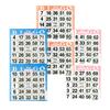 American Games Bingo Paper Game Cards - 2 Card - Triple Pack - 750 Blue - 750 Orange - 750 Pink - 3 Colors, Made in USA view 1