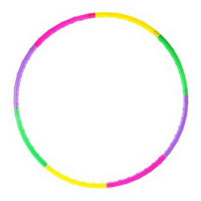 66cm Hula Hoop for Kids Detachable and Adjustable Weight Multicolor Plastic Sports Play Hoop (Colour)