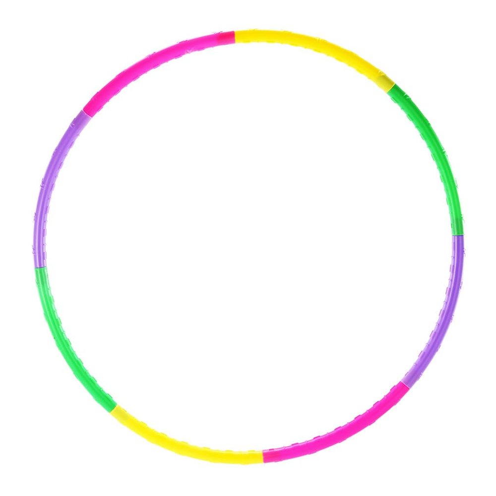 66cm Hula Hoop for Kids Detachable and Adjustable Weight Multicolor Plastic Sports Play Hoop (Colour)
