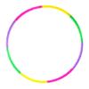 66cm Hula Hoop for Kids Detachable and Adjustable Weight Multicolor Plastic Sports Play Hoop (Colour) view 1