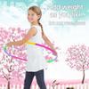 66cm Hula Hoop for Kids Detachable and Adjustable Weight Multicolor Plastic Sports Play Hoop (Colour) view 2