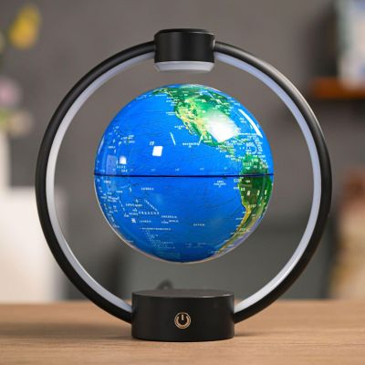 6-inch magnetic levitation globe, floating world map with desktop decoration, cool office tools and unique gifts for men, women, fathers, teachers, boyfriends, birthdays, Christmas home decoration