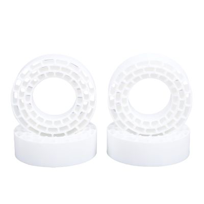 CHICIRIS Tire Inserts 1.55 Inch Wheel Tire Inserts, Enhanced Stability & Shock Absorption for RC Cars, Double Layer Silicone Design for Mud Water and Sand Terrain (White)