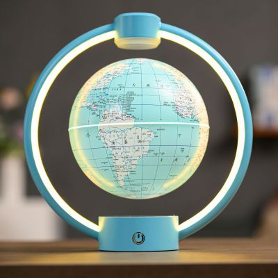 6-inch magnetic levitation globe, floating world map with desktop decoration, cool office tools and unique gifts for men, women, fathers, teachers, boyfriends, birthdays, Christmas home decoration