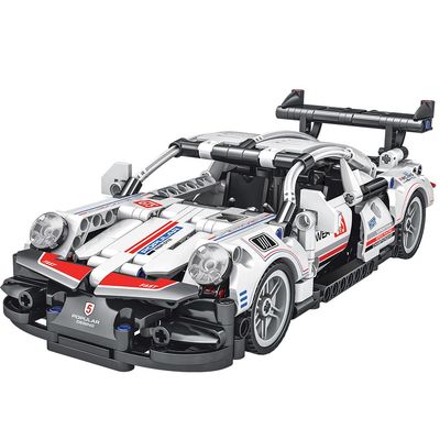 Building Block Car Model Kit, Creative DIY Construction Set with Moving Parts for Educational STEM Projects and Collector Display