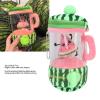 Oreilet Juicer Plush Toy, Cute Stuffed Soft Cartoon Pendant with Interchangeable Fruit Accessory, Drawstring Rotating Plush Keychains for Kids Bag (Watermelon) view 3