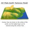 3D Plate Earth Tectonics Model, Contour Topographic Model, Geographic Tectonic Plate, School Geology Class Teaching Aids for Science and Education view 2