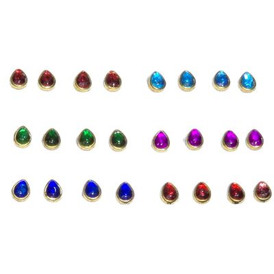 Basuri Creation Laddu Gopal Beautiful Deity Earings/Deity Tops for All Idols/Mix Colours/Set of 6 (Size7no) 2216
