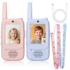Video Walkie Talkies for Kids, 2 Pack Rechargeable Walkie Talkies with HD Camera, Photo & Voice Changer, Long Range, Indoor & Outdoor Play, Interactive Toys Birthday Gifts for Boys Girls Ages 3-12 view 1