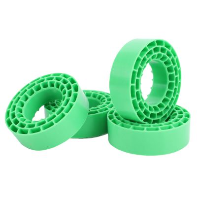 CHICIRIS Tire Inserts 1.55 Inch Wheel Tire Inserts, Enhanced Stability & Shock Absorption for RC Cars, Double Layer Silicone Design for Mud Water and Sand Terrain (Green)