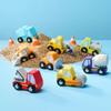 Giggle Scape Construction Car Set  9-Piece Set with 8 Mini Vehicles & Yellow Carrying Case  Durable Wooden Construction Trucks for Kids  Cement Mixer, Dump Truck, Bulldozer  Ages 2+ view 2