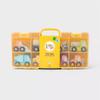Giggle Scape Construction Car Set  9-Piece Set with 8 Mini Vehicles & Yellow Carrying Case  Durable Wooden Construction Trucks for Kids  Cement Mixer, Dump Truck, Bulldozer  Ages 2+ view 3