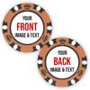 DA VINCI 50 Personalized Monte Carlo Poker Chips, Heavy 14 gram Clay Casino Chips Full Color Print Your Custom Image or Text on Both Sides (Orange) view 1