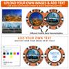DA VINCI 50 Personalized Monte Carlo Poker Chips, Heavy 14 gram Clay Casino Chips Full Color Print Your Custom Image or Text on Both Sides (Orange) view 2