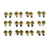 Basuri Creation Laddu Gopal Beautiful Deity Earings/Deity Tops for All Idols/Mix Colours/Set of 6 (Size 8no) 2210 view 1
