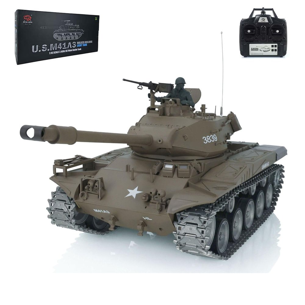 TOUCAN RC HOBBY US in Stock Pro Version Henglong 1/16 Tk7.0 Walker Bulldog Rc Tank 3839 Metal Tracks Wheels Motor Bb Airsoft Ir Battle