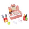 CHICIRIS Toy Cash Register, Pretend Store Cashier with Sound Light 17.3x8.3x9.1in Bean Paste Pink for Kids 3-6 Years Old, Educational Role Play Toy for Counting and Money Handling Skills view 2