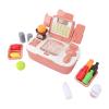 CHICIRIS Toy Cash Register, Pretend Store Cashier with Sound Light 17.3x8.3x9.1in Bean Paste Pink for Kids 3-6 Years Old, Educational Role Play Toy for Counting and Money Handling Skills view 4