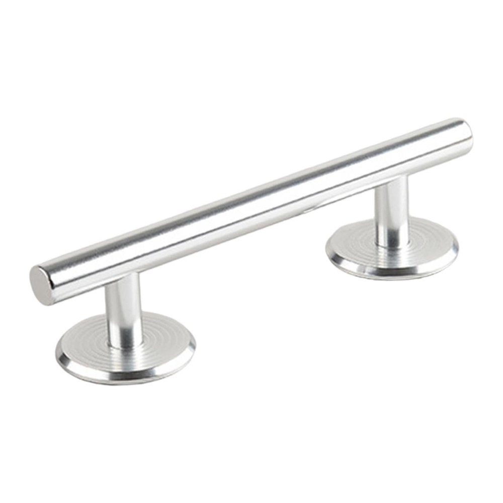 JISADER Fingerboards Round Rails Finger Skateboard Rail Stainless Steel Educational Toy Professional Creative Accessory Obstacle Rail, Silver 15 cm