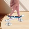 JISADER Fingerboards Round Rails Finger Skateboard Rail Stainless Steel Educational Toy Professional Creative Accessory Obstacle Rail, Silver 15 cm view 2