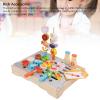 Diydeg Wooden Kids BBQ Grill Playset, Multifunction Simulation Kitchen Toy with 25 PCS Food and Grilling Tools, Toddlers Boys Girls Age 3+ view 4