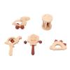 Diydeg Wooden Baby Rattle, 5PCS Baby Push Car Baby Toys Toy Musical Instrument, Newborn Toy for Infant Grasping Shaker Teething Boys and Girls Gifts view 1