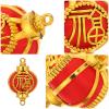 10pcs Chinese Fu Character Mini Lanterns - Year of the Horse 2026 Hanging Pendant - Dollhouse Lanterns for Spring Festival New Year Party view 3