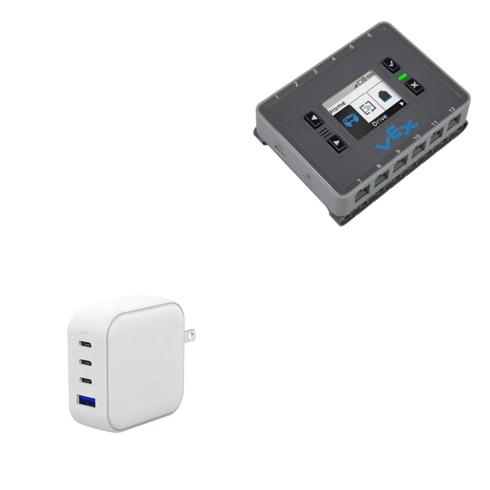 BoxWave Charger Compatible with Vex Robotics IQ Robot Brain (2nd Gen) (228-6480) - PD miniCube (100W), 100W 3 PD Port Wall Charger International - Winter White
