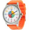 OWLCONIC Learning to Tell Time Bundle, Analog Wall Clock, Time Game, Kids Wristwatch  Orange view 2