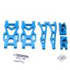 BOQEXSS RC Car Swing Arm for SCY for JJRC 16101 16102 16103 16104 16106 16201 1/16 RC Car Parts Metal Upgrade Front Rear for Up Down for Swing Arm Steering Cup(Rear Blue) view 1