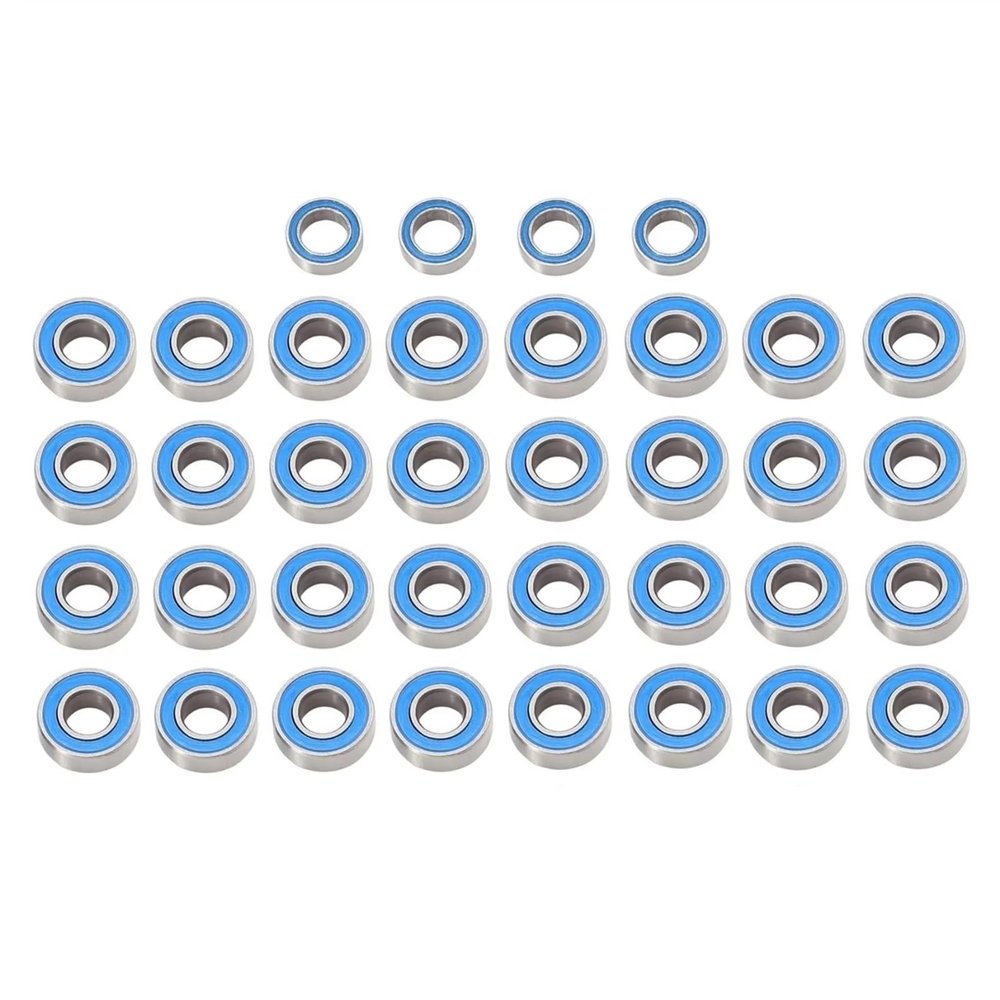 RC Car Accessories Compatible with Tamiya GF-02 Remote Control Car Upgrades Parts Replacement Accessories 36pcs Sealed Bearing Kit(Blue)