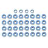 RC Car Accessories Compatible with Tamiya GF-02 Remote Control Car Upgrades Parts Replacement Accessories 36pcs Sealed Bearing Kit(Blue) view 1