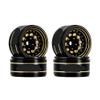 39g Black Coating Brass 1. 0 Inch Beadlock Wheel Rims Compatible with 1/24 1/18 Scale RC Crawler Cars Such As SCX24 AX24 Models Part Number W1008(4PCS W1008) view 1