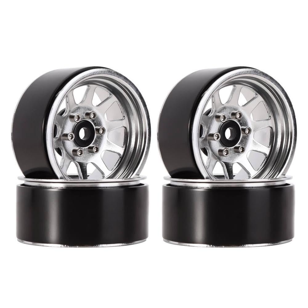 1. 9 Beadlock Wheel Rims 116g Per Piece Metal Rims For 1 10 Scale RC Crawler Compatible With AXI03007 90046 GEN8 W1909 Models(4PCS W1909SR)