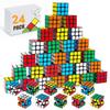 24 Pack Mini Speed Cube Party Favors, 1.18in 3x3 Magic Cube School Rewards & Classroom Prize for Students,Stress Relief Toys Easter Christmas Stocking Goody Bag Filler view 1