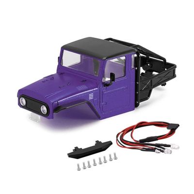 CCXTOTOM 1/18 Scale RC Crawler Hard Body Shell with Roll Cage Compatible with Bronco Style Off Road Vehicles IR40 Model(Unassembled Purple)