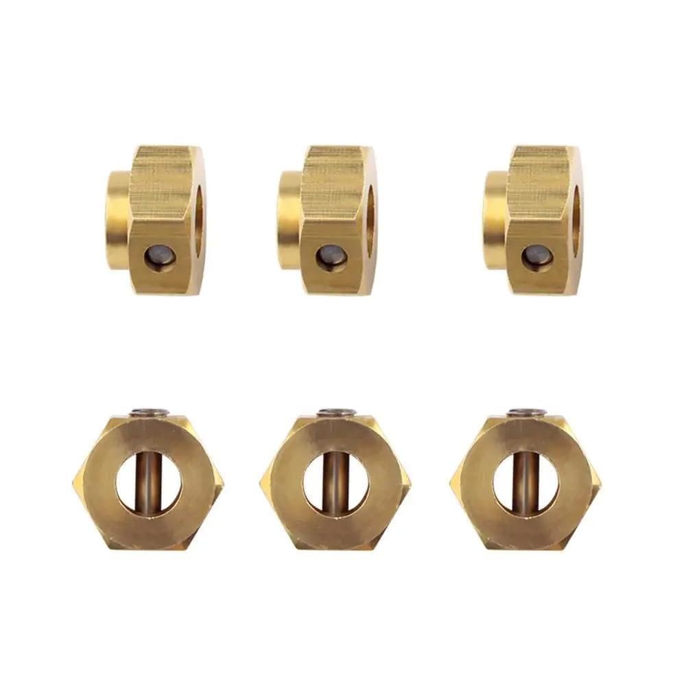 4PCS 6PCS 5MM 8. 5MM 10MM 12MM Heavy Brass Wheel Hex Extension Adapter for 1 10 Scale RC Crawler Car Compatible with Various Models Including TRX6 G63(6PCS 5MM)