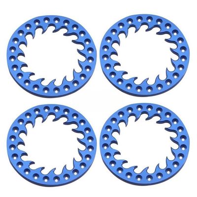 4PCS Aluminum 1.9 Inch Beadlock Wheel Outer Ring Compatible with 1 10 Scale RC Crawler and TRX6 CC01 1 9 Wheels Hub(G-3)