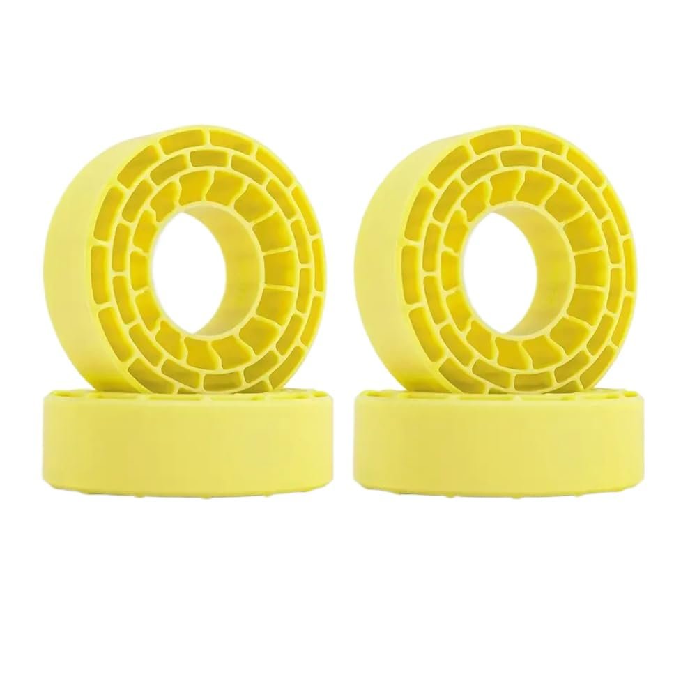 4pcs Rubber Foam Inserts for 62-64mm by 24mm 1. 0" Tires Compatible with 1 Inch Wheel Rims(Yellow)