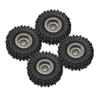 1. 0 Inch Black Coated Brass Beadlock Wheel And Tire Set Compatible With 1/24 1/18 Scale RC Crawler Vehicles Such As SCX24 AX24 Models(4PCS) view 1