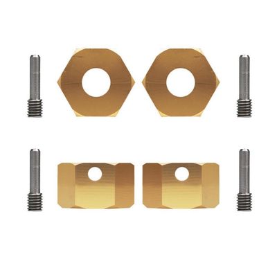 12MM Extended Wheel Hex Heavier Brass Adapter 4PCS Compatible with 1. 9 UTB RC Crawler Parts AXI03007 AXI03004(SCX10 III Brass 8mm)
