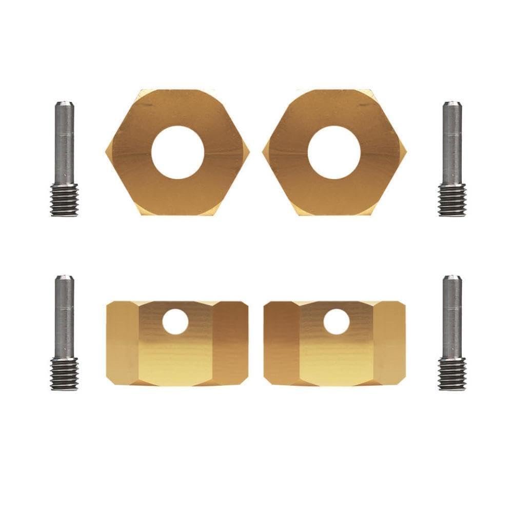 12MM Extended Wheel Hex Heavier Brass Adapter 4PCS Compatible with 1. 9 UTB RC Crawler Parts AXI03007 AXI03004(SCX10 III Brass 8mm)